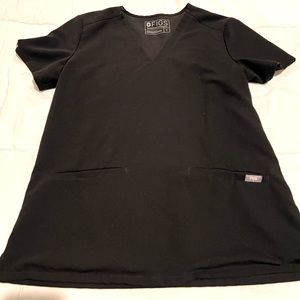Figs Casma Scrub Top- black
